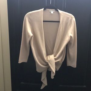 Cashmere tie sweater